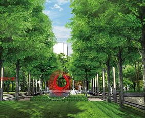 某住宅小区景观扩初施工图纸免费下载 园林绿化及施工